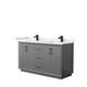 Option Dark Gray, Black Trim, White Quartz Top