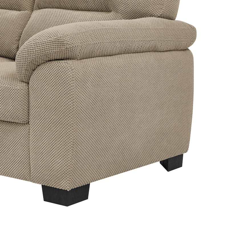 81" Modern Textured Fabric 3-Seater Sofa