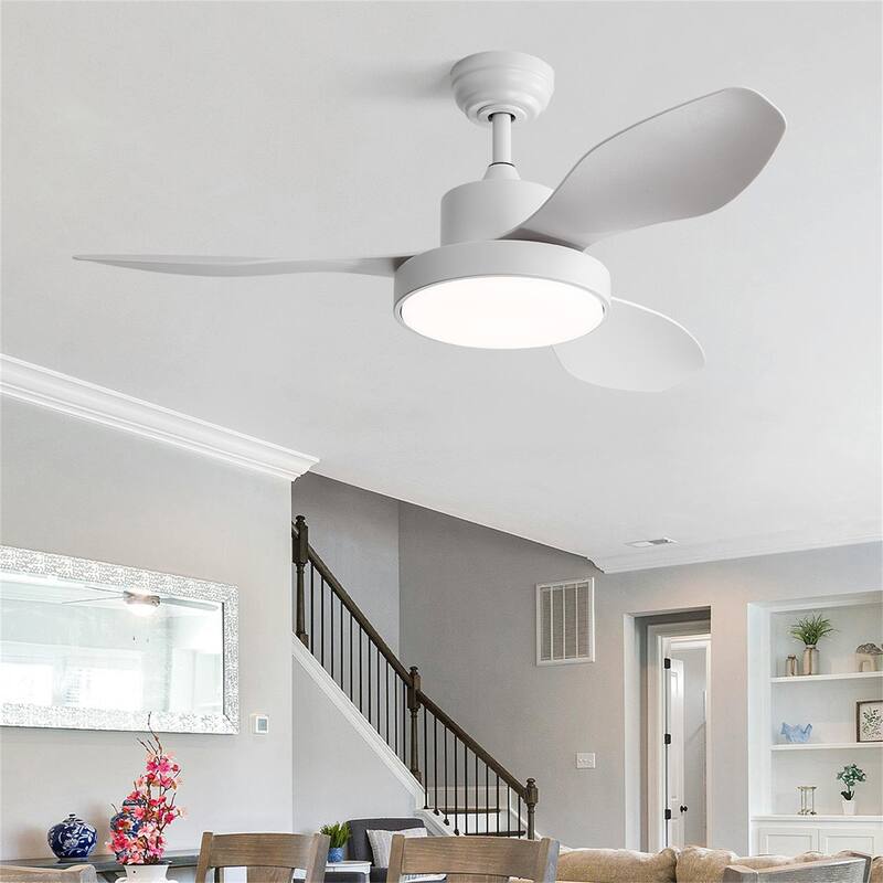 47" 6 Speeds LED Ceiling Fan w/ Remote Control and Reversible DC Motor