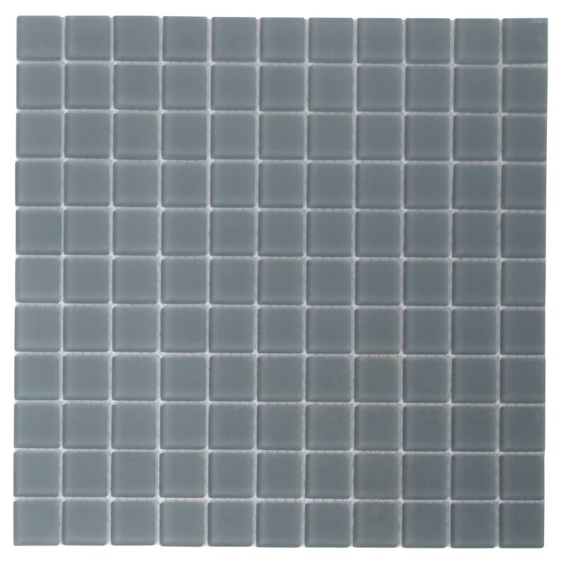 Apollo tile 12" x 12" Colorway Matte Coin Gray Glass Tile (9.67 sq ft/case) - 10 Pack