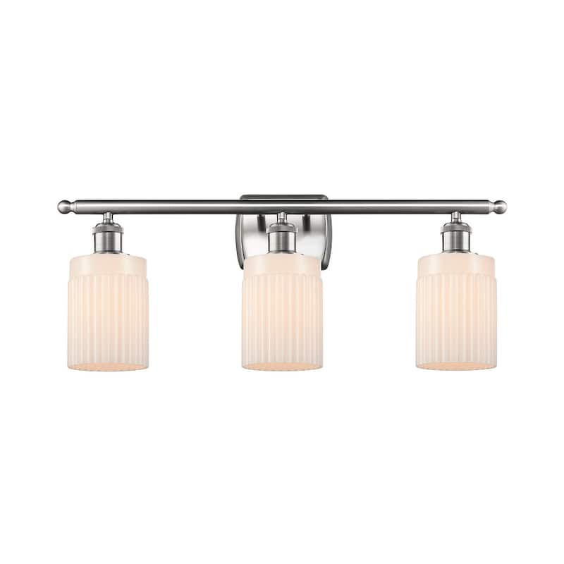 Innovations Lighting Hadley 3 Light 26" Wide Bathroom Vanity Light - Brushed Satin Nickel / Matte White