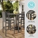 preview thumbnail 3 of 8, Martha Stewart 5-Piece Outdoor Rattan Wicker Patio Set with 4 Bar Stools, Bar Height Table - 19"W x 22.5"D x 46"H