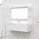 preview thumbnail 9 of 7, Twin over Twin House Bunk Bed with Roof Window Door with Safety Guardrails and Ladder, Natural/White