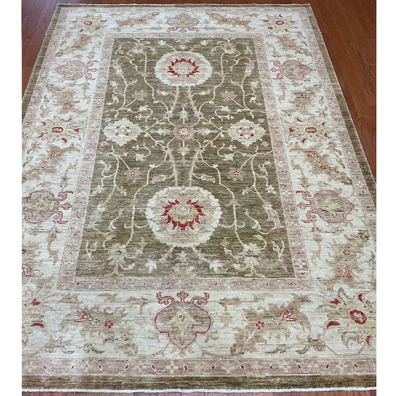 HERAT ORIENTAL Handmade Oushak Wool Rug - 5'7" x 7'10"