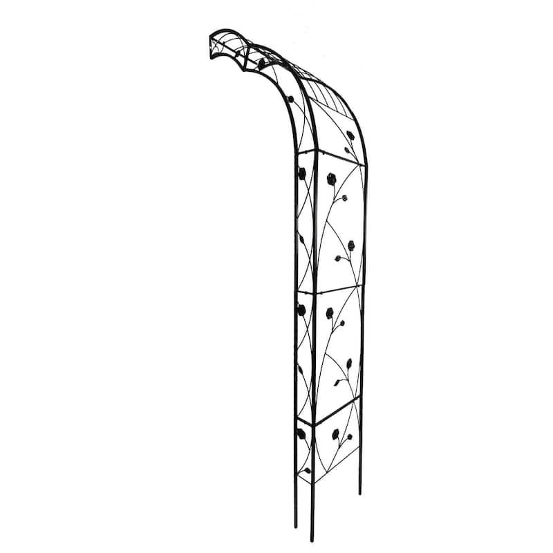 Metal Garden Arch Assemble Freely with 8 Styles Garden Arbor Trellis Climbing Plants Support Rose Arch Black
