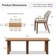 preview thumbnail 18 of 20, PURPLE LEAF Dining Set Patio Metal Rectangular Table and Wicker Rattan Chairs for Outside Porch Modern Outdoor Furniture Sets