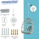 preview thumbnail 7 of 21, Outdoor Garden Rattan Egg Swing Chair Hanging Chair