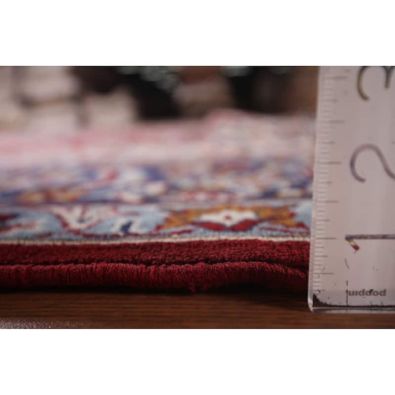 Traditional Red Kashan Turkish Rug Machine Made Dining Room Carpet - 9'7" x 12'10"