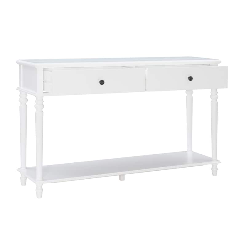 Jowin White Wood Console Table