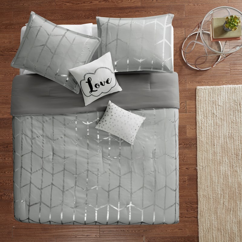 Intelligent Design Khloe 5-pc. Metallic Printed Comforter Set