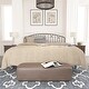 preview thumbnail 16 of 22, Hillsdale Furniture Riverbrooke Metal Arch Scallop Headboard with Frame, Bronze Bronze - King