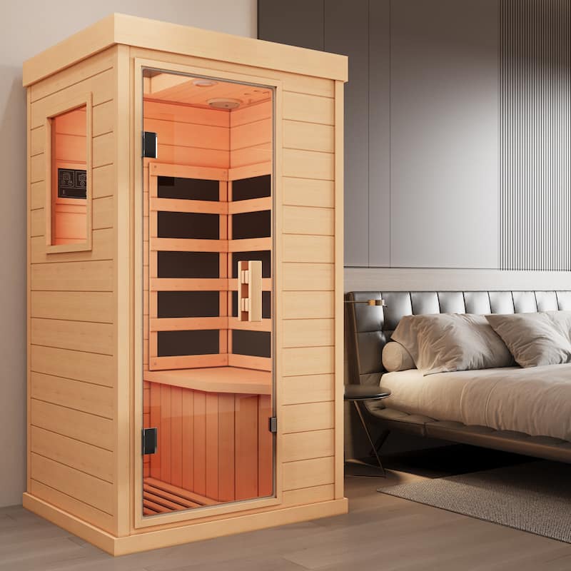 Recharge at Home: 1-Person Infrared Sauna with Bluetooth