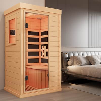 Recharge at Home: 1-Person Infrared Sauna with Bluetooth