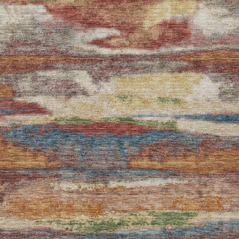HomeRoots Abstract Transitional Rectangle Outdoor Rug