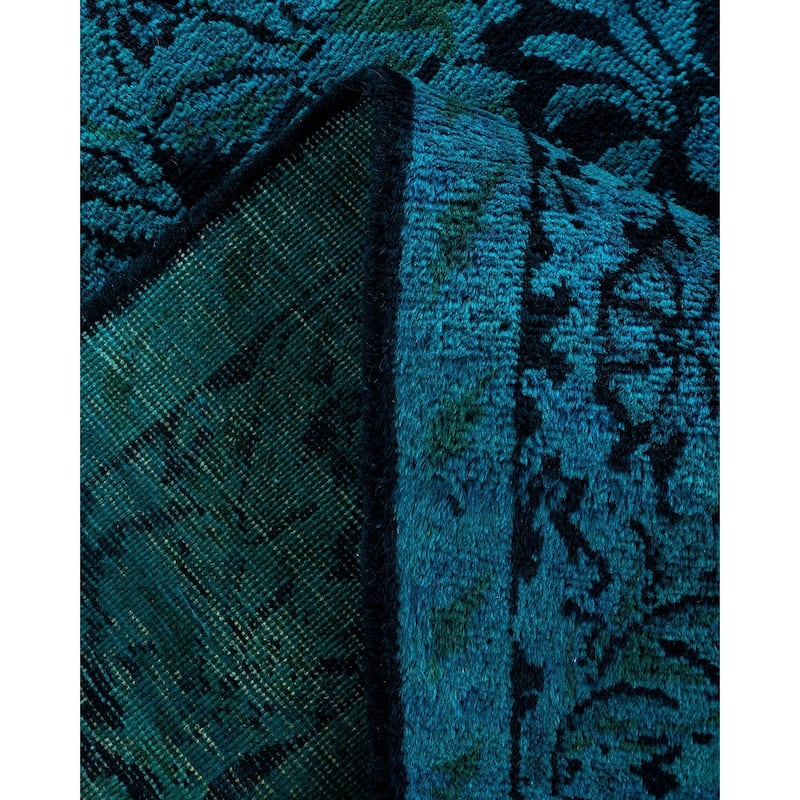 Contemporary Overdyed Wool Hand Knotted Area Rug - 3' 2" x 5' 0"