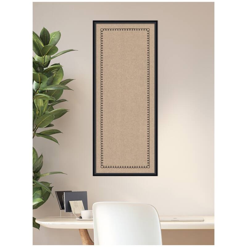 Kate and Laurel Pinboard Black Scallop Print