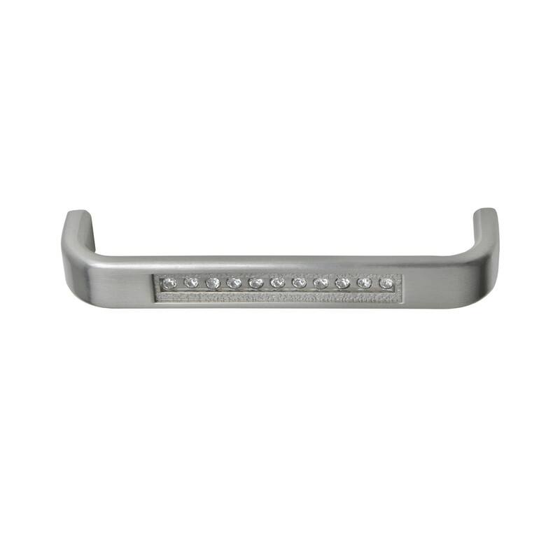 Utopia Alley Gleam Pull Handle - Decorative Cabinet Brushed Nickel Drop Pull Handles, 3.75" Center to Center