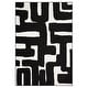 preview thumbnail 2 of 11, ROW Quinn Abstract Maze Black/ Ivory Area Rug