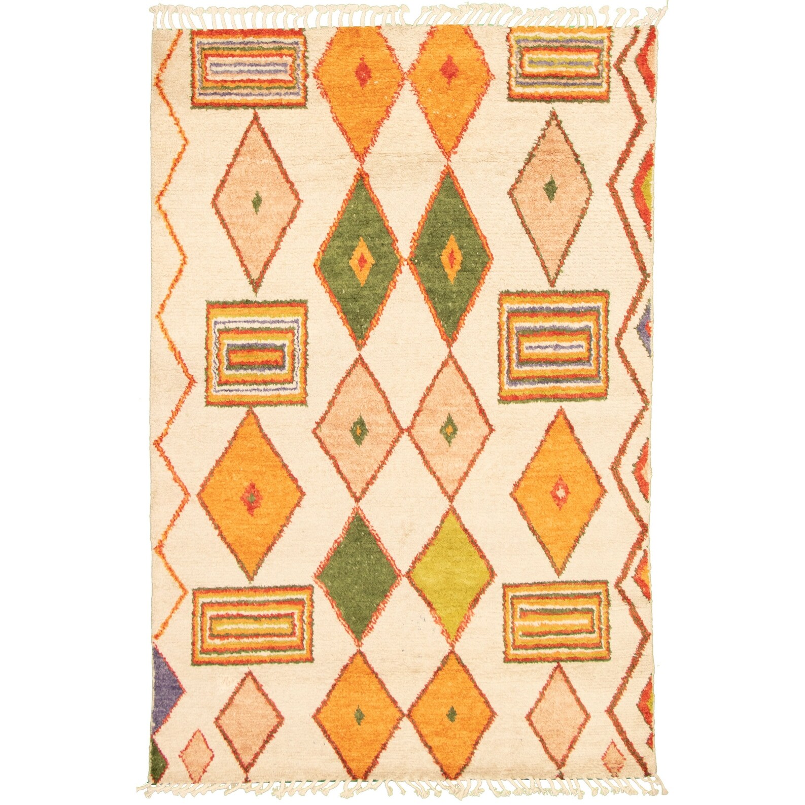 Arlequin Moroccan Ivory Rug 10'4 x 13'10 Hand-Knotted Wool Rug eCarpet Gallery Large Area Rug for Living Room 300608 Bedroom Arlequin Moroccan Ivory Rug 10'4 x 13'10 Hand-Knotted Wool Rug eCarpet Gallery Large Area Rug for Living Room 300608 Bedroom