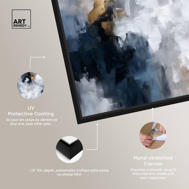 Midnight and Ivory I Canvas by Art Remedy