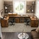 preview thumbnail 35 of 70, Modern Farmhouse L-Shape Desk with File Cabinet and Drawers, Homer Office Executive Desk with Charge Station