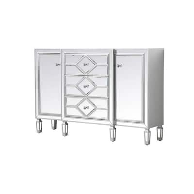 2-Door Mirrored Accent Cabinet