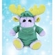 preview thumbnail 5 of 4, DolliBu Sitting Purple Moose with Scarf Doctor Plush w/ Uniform & Cap - 7.5 inches