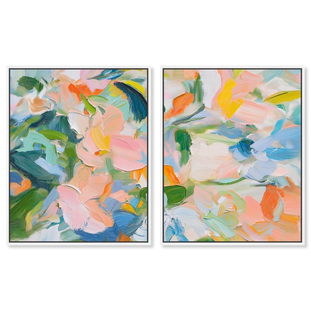 Chromatic Layers Canvas Set of 2 by Art Remedy