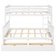 preview thumbnail 27 of 71, Modren Twin Over Full Functional Bunk Bed With Ladders and Two Storage Drawers