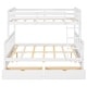 preview thumbnail 10 of 16, Twin Over Full Bunk Bed with Guardrails, Drawers & Headboard