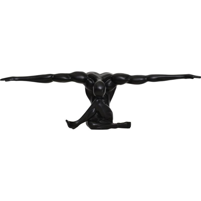 Renwil Mortal Indoor Aluminum Statue, Matte Black