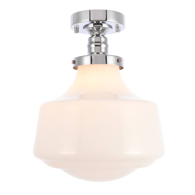 Copper Grove Limassol 1-light Frosted Glass Flush Mount