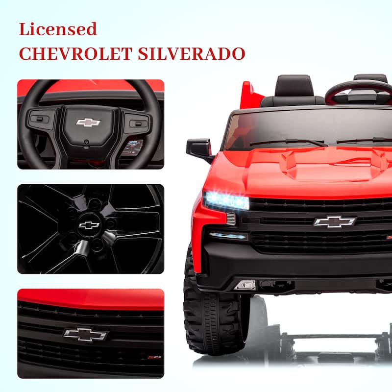 24V 2-Seater Truck Licensed Chevrolet Silverado Ride On Car Toy