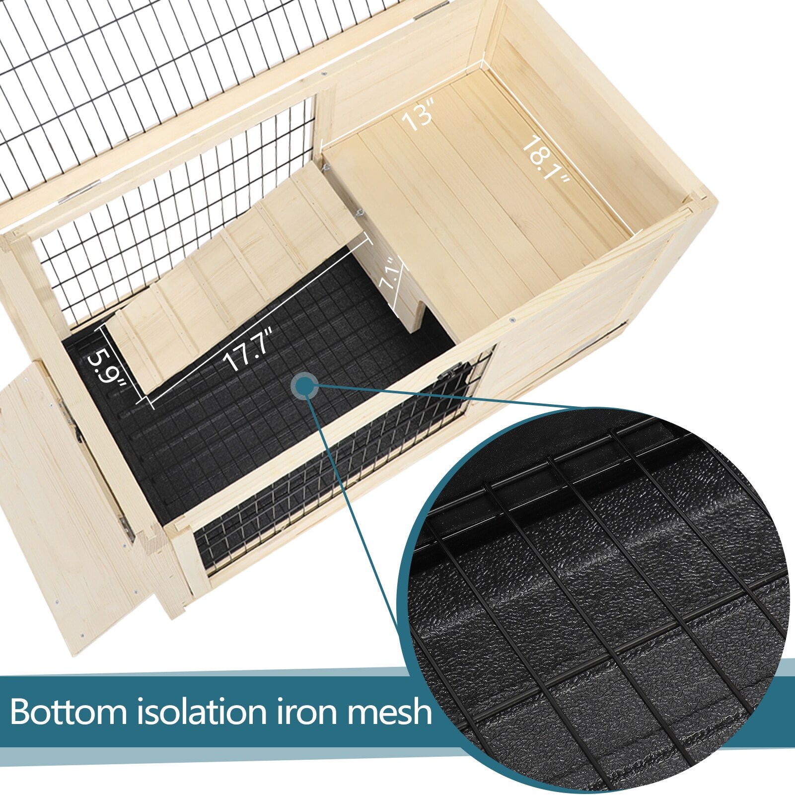 【関税込み】lwood Studio ベスト Wood Rabbit Hutch Guinea Pig House - Bed Bath & Beyond