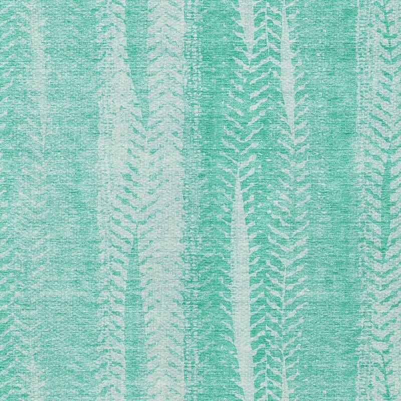 HomeRoots Botanical Leaves Transitional Rectangle Outdoor Rug