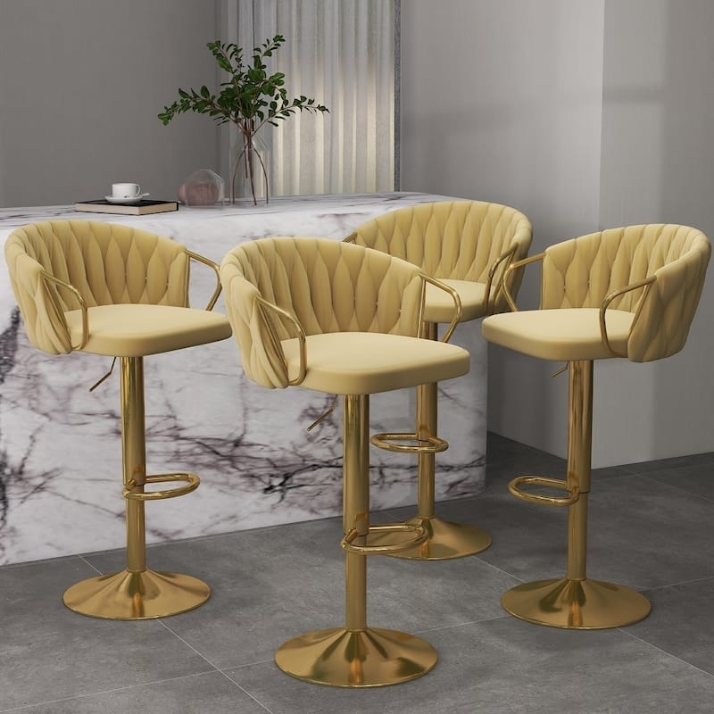 Modern Swivel Counter Height Bar Stools Adjustable Counter Stool With Backs