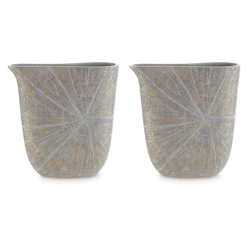 Signature Design by Ashley Ardenley Gold/Gray Vase (Set of 2)