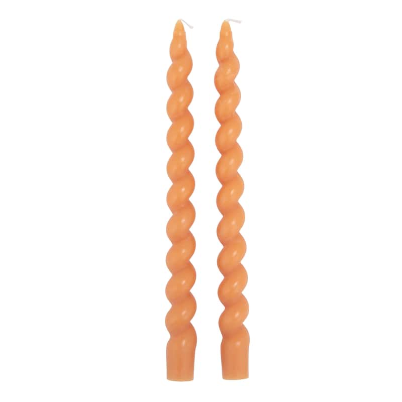 Unscented Twisted Taper Candles in Box - 0.88"L x 0.88"W x 10.0"H