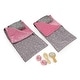 preview thumbnail 9 of 9, Badger Basket Pack Pretty Double Doll Carrier with 2 Sleeping Bags for 18-inch Dolls -Gray/Stars