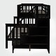 preview thumbnail 8 of 9, Twin Over Full Bunk Bed with Twin Trundle, Espresso Wooden Bunkbeds with Storage Staircase, Guard Rails, Can be Detachable