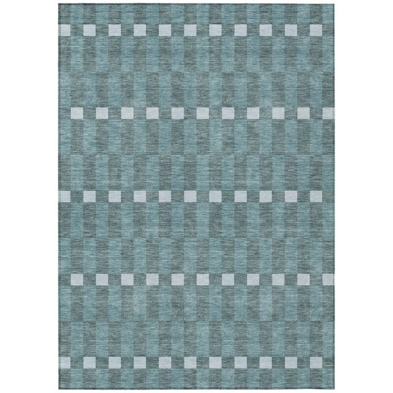 Machine Washable Indoor/ Outdoor Modern Augusta Chantille Rug