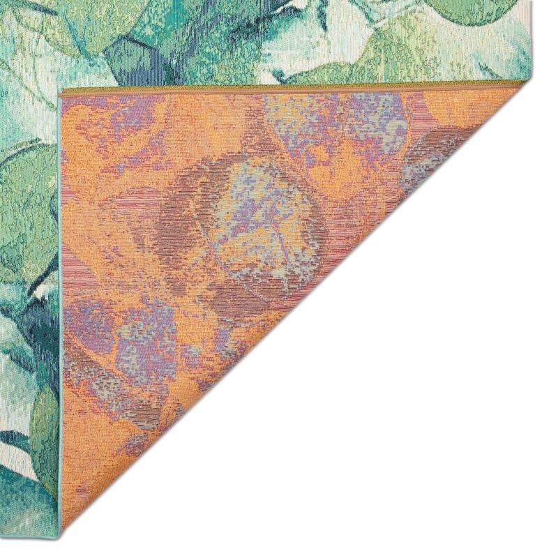 Liora Manne Marina Lotus Indoor/Outdoor Rug Green 3'3" x 4'11" - 3'3" x 4'11"