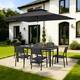 Option Set of 9 - Black Table with Black Umbrella