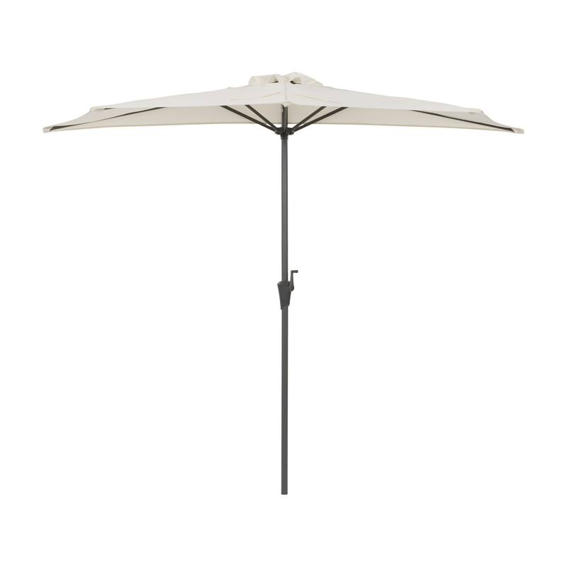 CorLiving 8.5Ft UV Resistant Half Umbrella - White