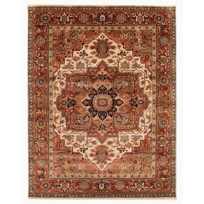 ECARPETGALLERY Hand-knotted Jules Sultane Ivory Wool Rug - 7'7 x 9'10