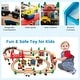 preview thumbnail 8 of 7, Gymax 80PCS Kids Wooden Train Activity Playset w/ Solid Wood Tracks