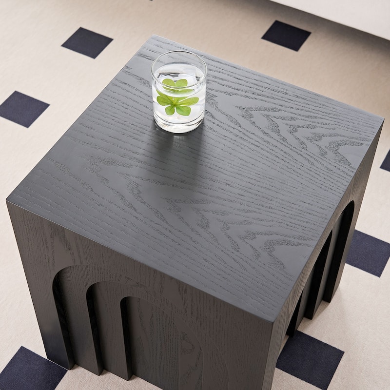 15.74'' Square Side Table Small Coffee Table Accent Table Bedside Table for Living Room Bedroom