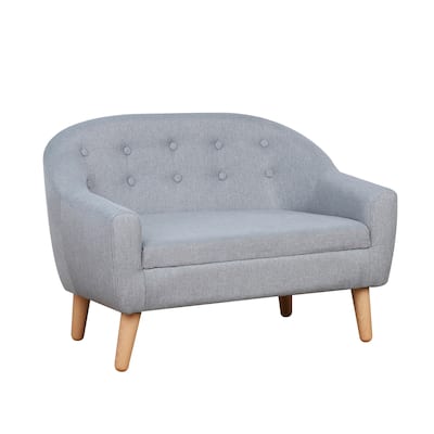 Kids Sofa for 2 Children Ages 3 to 7 Comfortable Upholstered Wooden Frame - 30" x 20" x 21"