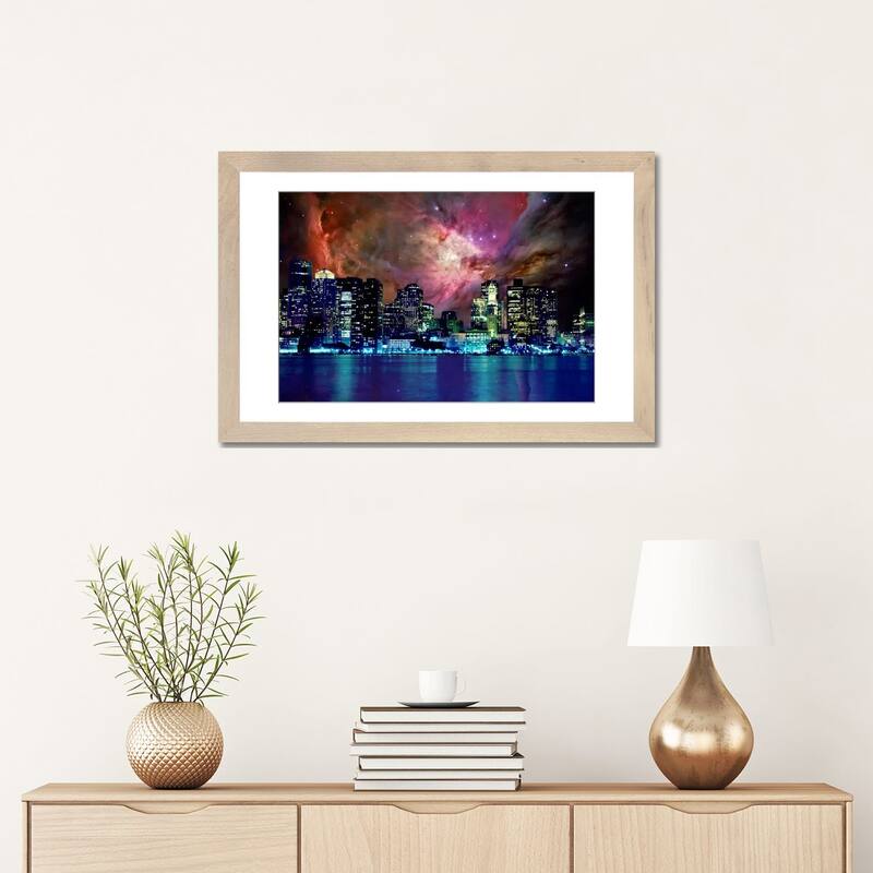 iCanvas "Boston, Massachusetts Orion Nebula Skyline" by 5by5collective