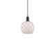 Option Matte Black / White Glass with White Rope